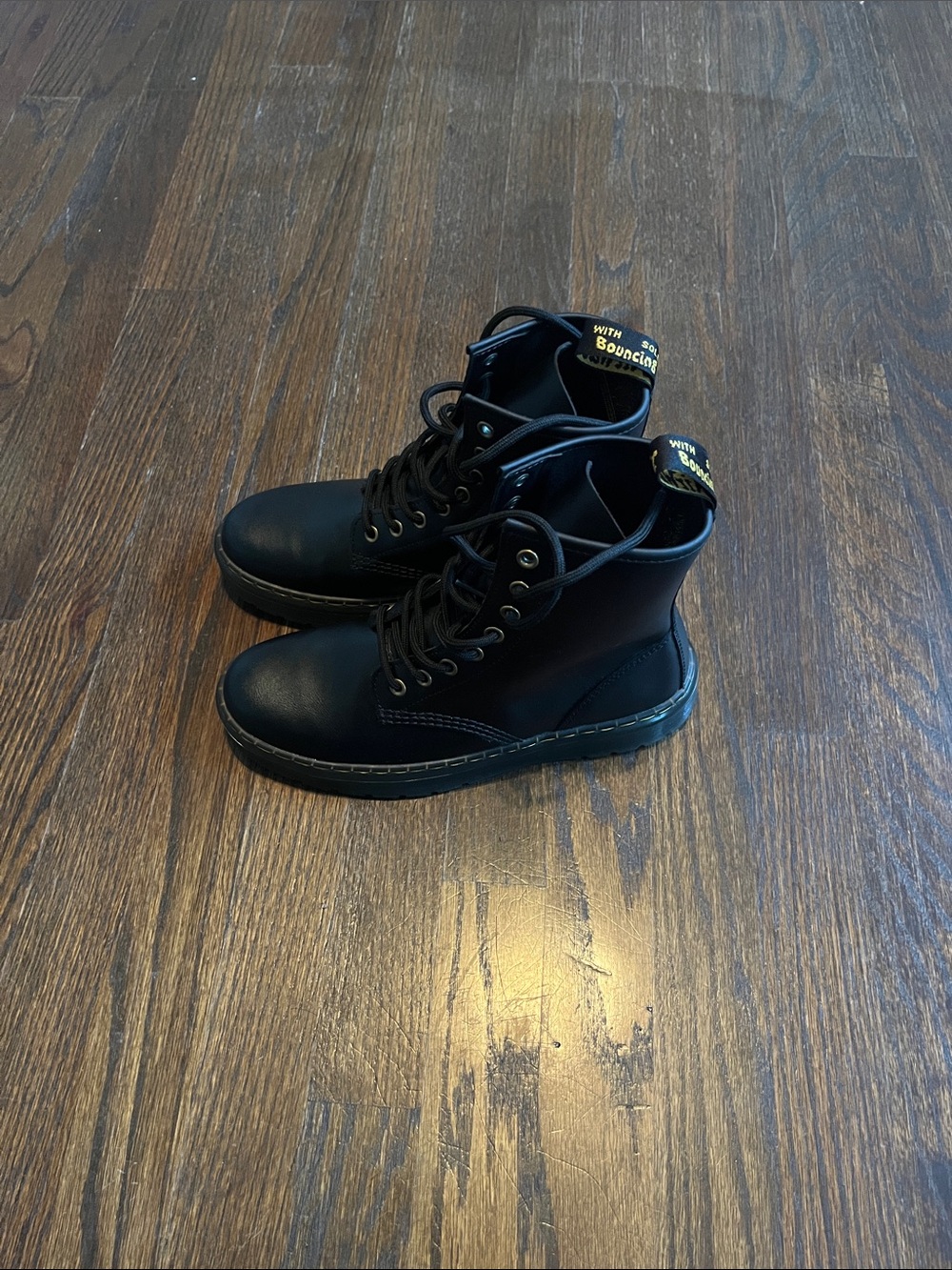 Dr. Martens Black Leather Lace-Up Ankle Boots